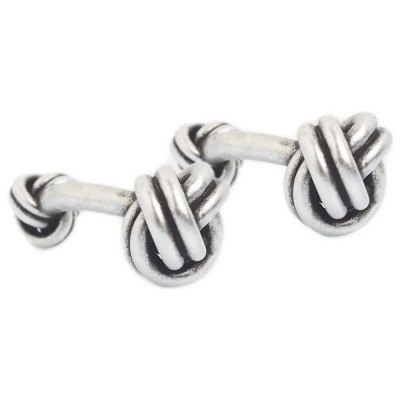 бижутерия,silbon,knot,cufflinks,silver,(aged,silver)