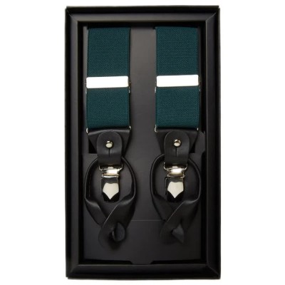 колани,silbon,plain,suspenders,green,(green)