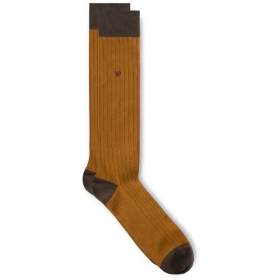 чорапи,мъжки,чорапи,дамски,чорапи,silbon,ribbed,knee,high,136312,socks,brown,(multicolor)