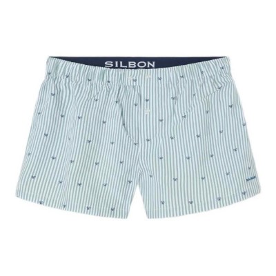 боксерки,мъжко,бельо,silbon,striped,racket,boxers,blue,(green)