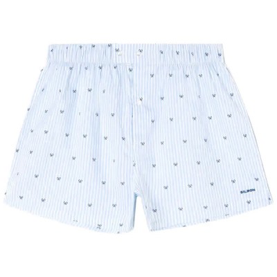боксерки,мъжко,бельо,silbon,striped,racket,boxers,blue,(light,blue)