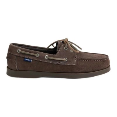 обувки,мъжки,обувки,дамски,обувки,silbon,suede,casual,boat,shoes,brown,(brown)
