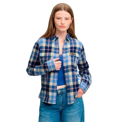 карирана,риза,дамски,ризи,мъжки,ризи,superdry,lumberjack,check,flannel,long,sleeve,shirt,blue,(classic,blue,check)