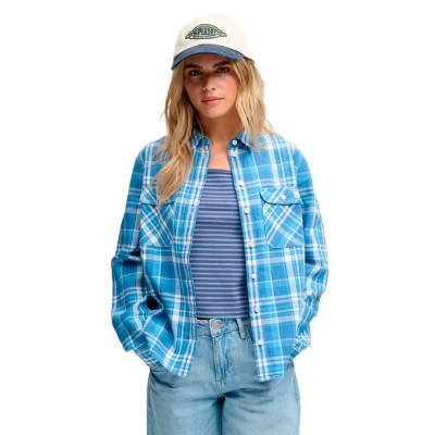 карирана,риза,дамски,ризи,мъжки,ризи,superdry,lumberjack,check,flannel,long,sleeve,shirt,blue,(laney,check,blue)
