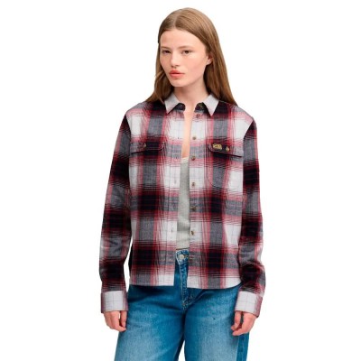карирана,риза,дамски,ризи,мъжки,ризи,superdry,lumberjack,check,flannel,long,sleeve,shirt,red,(red,ivory,check)
