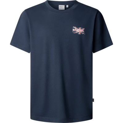 тениска,мъжки,тениски,дамски,тениски,pepe,jeans,small,flag,short,sleeve,t,shirt,refurbished,blue,(dulwich,blue)