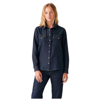 риза,с,дълъг,ръкав,дамски,ризи,мъжки,ризи,levi´s,®,iconic,western,long,sleeve,shirt,refurbished,blue,(today´s,news)
