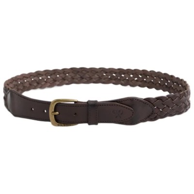 колан,колани,silbon,braided,leather,belt,brown,(brown)
