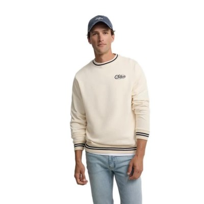 блуза,мъжки,пуловери,silbon,ribbed,retro,sweatshirt,beige,(cream)
