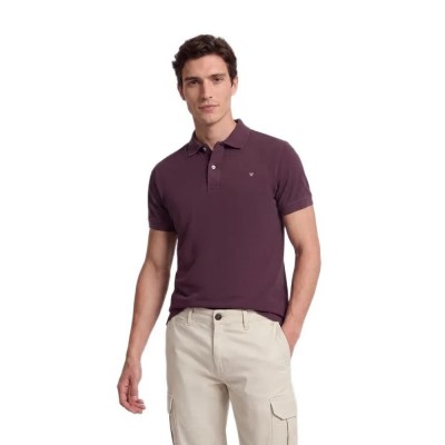 дамски,блузи,с,яка,мъжки,блузи,с,яка,silbon,short,sleeve,polo,purple,(bordeaux)