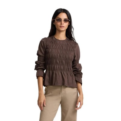 тениска,мъжки,тениски,дамски,тениски,silbon,smocked,knit,long,sleeve,t,shirt,brown,(brown)