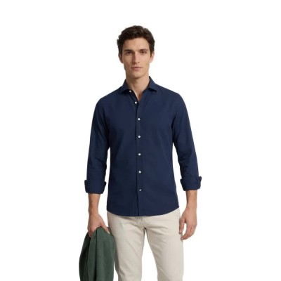 риза,с,дълъг,ръкав,дамски,ризи,мъжки,ризи,silbon,sport,piqué,long,sleeve,shirt,blue,(navy,blue)