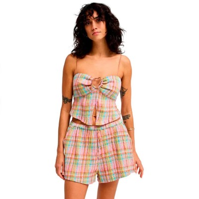 потник,дамски,топове,billabong,sweet,check,sleeveless,top,multicolor,(party,pink)