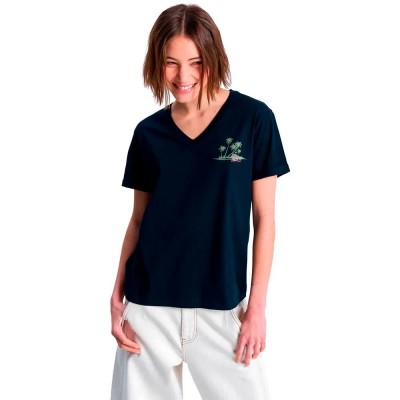 тениска,мъжки,тениски,дамски,тениски,roxy,erjzt06080,short,sleeve,t,shirt,blue,(anthracite)