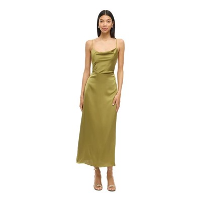 рокля,дамски,поли,и,рокли,vila,ravenna,strap,sleeveless,long,dress,refurbished,green,(green,moss)