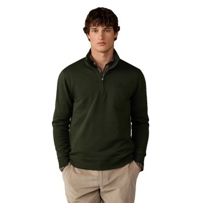 блуза,мъжки,пуловери,hackett,hm5800195,half,zip,sweatshirt,green,(hunter,green)