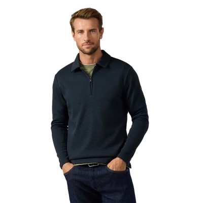 блуза,мъжки,пуловери,hackett,waffle,collar,half,zip,sweatshirt,blue,(navy)