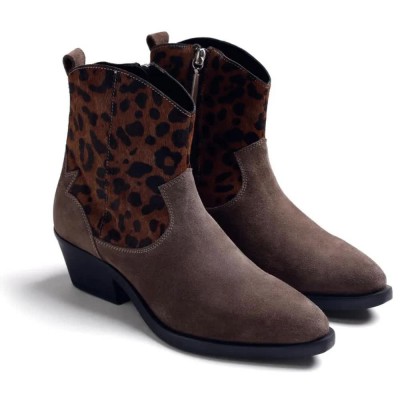 дамски,боти,мъжки,боти,gioseppo,80113,heel,booties,brown,(leopard)