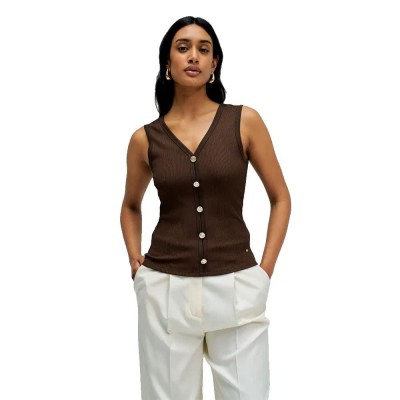 тениска,мъжки,тениски,дамски,тениски,salsa,jeans,21012150,sleeveless,t,shirt,brown,(brown)