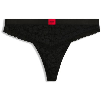 дамско,бельо,дамски,бикини,и,танкини,hugo,savana,10282672,red,thong,black,(black)