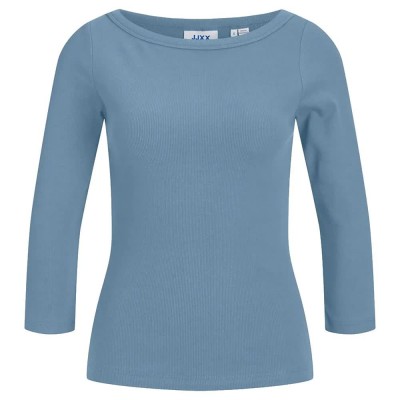 тениска,мъжки,тениски,дамски,тениски,jjxx,fifi,str,3,4,sleeve,t,shirt,blue,(faded,denim)