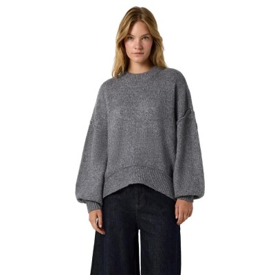 блуза,мъжки,пуловери,дамски,пуловери,noisy,may,luisa,sweater,grey,(dark,grey,melange)
