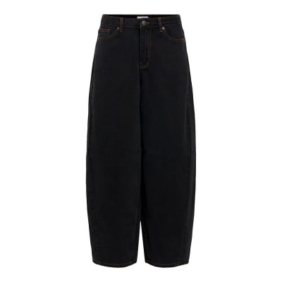 дънки,мъжки,панталони,дамски,панталони,object,moji,elsa,super,barel,fit,jeans,black,(black,denim,brown,stitch)
