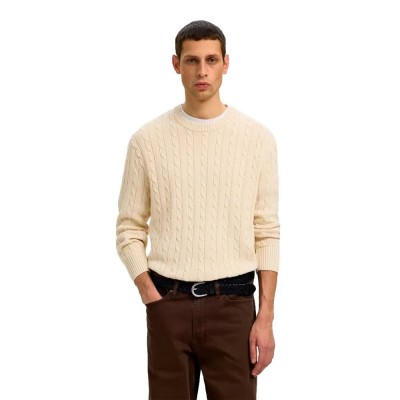блуза,мъжки,пуловери,дамски,пуловери,selected,braun,sweater,beige,(birch)