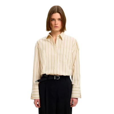 риза,с,дълъг,ръкав,дамски,ризи,мъжки,ризи,selected,dannie,oversized,long,sleeve,shirt,beige,(birch,multi)