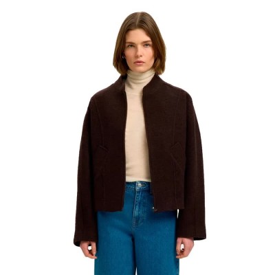 яке,мъжки,якета,дамски,якета,и,палта,selected,jacqueline,jacket,brown,(delicioso,melange)