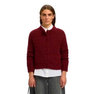 жилетка,мъжки,пуловери,дамски,пуловери,selected,gabriella,cardigan,red,(tawny,port)