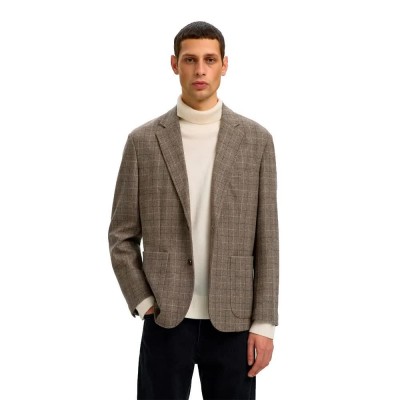 сако,мъжки,сака,selected,landon,regular,fit,blazer,brown,(brownie,check)