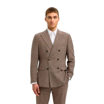 сако,мъжки,сака,selected,oasis,sun,slim,fit,blazer,brown,(dark,sand,melange)