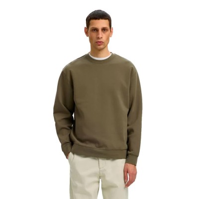блуза,мъжки,пуловери,selected,tom,soft,sweatshirt,green,(kalamata)