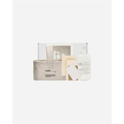 хигиена,тяло,meraki,gift,box,with,basket,dish,cloth,sponge,&,all,round,cleaner,gift,set,clear,(beige,white)