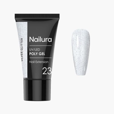 специфични,козметични,продукти,nailura,glitter,gel,30,ml,white,(silver)