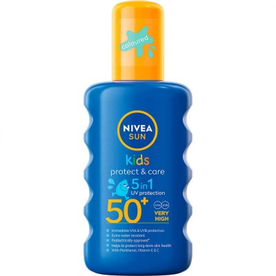козметика,за,защита,от,слънце,nivea,kids,protect,&,moisture,sunscreen,200,ml,clear,(blue,yellow)