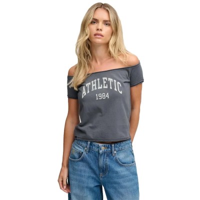 тениска,мъжки,тениски,дамски,тениски,superdry,athletic,essential,graphic,bardot,short,sleeve,t,shirt,grey,(dark,ink,navy)