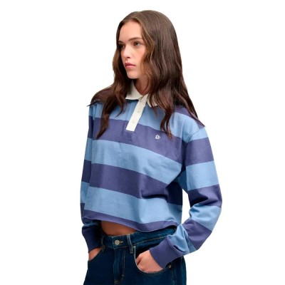 къса,блуза,дамски,топове,superdry,athletic,essentials,cropped,stripe,rugby,long,sleeve,top,blue,(mariner,navy,tidal,blue,stripe)