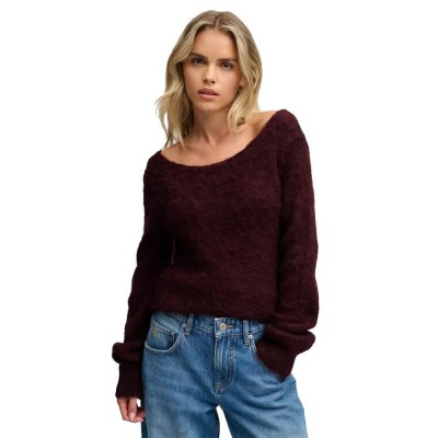 блуза,мъжки,пуловери,дамски,пуловери,superdry,brushed,boat,neck,sweater,purple,(port,red)