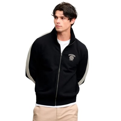 блуза,мъжки,пуловери,superdry,loose,athletic,club,track,full,zip,sweatshirt,black,(jet,black)
