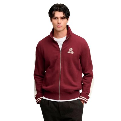 блуза,мъжки,пуловери,superdry,loose,athletic,club,track,full,zip,sweatshirt,red,(port,red)