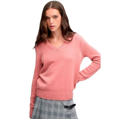 блуза,мъжки,пуловери,дамски,пуловери,superdry,washed,jumper,v,neck,sweater,pink,(withered,rose)