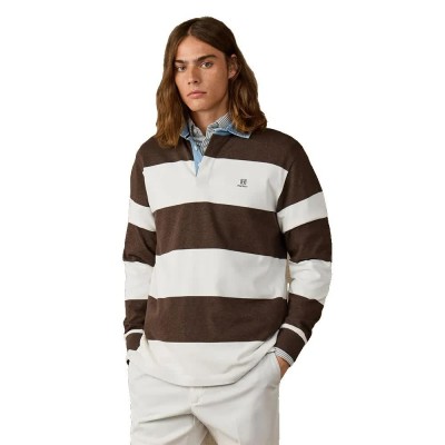 дамски,блузи,с,яка,мъжки,блузи,с,яка,hackett,hm5700034,long,sleeve,polo,brown,(off,white)