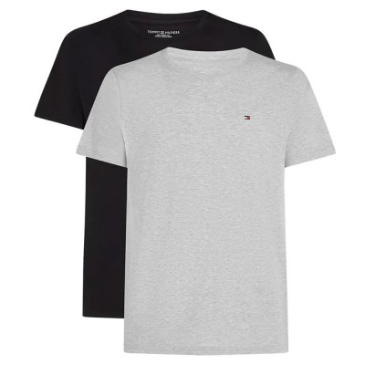 тениска,мъжки,тениски,дамски,тениски,tommy,hilfiger,um0um03870,short,sleeve,t,shirt,2,units,refurbished,multicolor,(grey,heather,black)