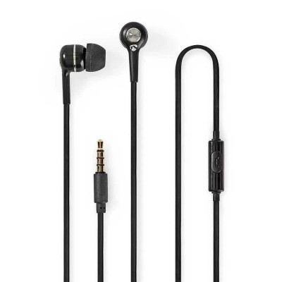 слушалки,слушалки,nedis,hpwd2020bk,earphones,black,(black,silver)