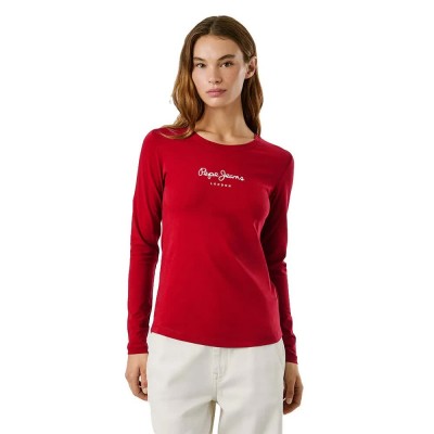 тениска,мъжки,тениски,дамски,тениски,pepe,jeans,new,virginia,long,sleeve,t,shirt,refurbished,red,(merlot,red)