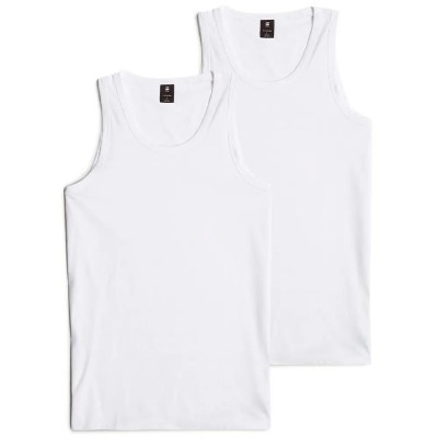 тениска,мъжки,тениски,дамски,тениски,g,star,base,sleeveless,t,shirt,2,units,refurbished,white,(white)