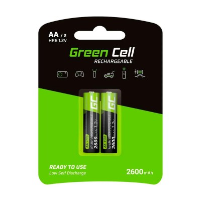 батерии,green,cell,gr05,aa,rechargeable,batteries,clear,(green,black)