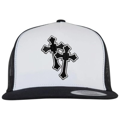 тениска,всички,шапки,mister,tee,two,crosses,trucker,cap,white,(black,white,black)